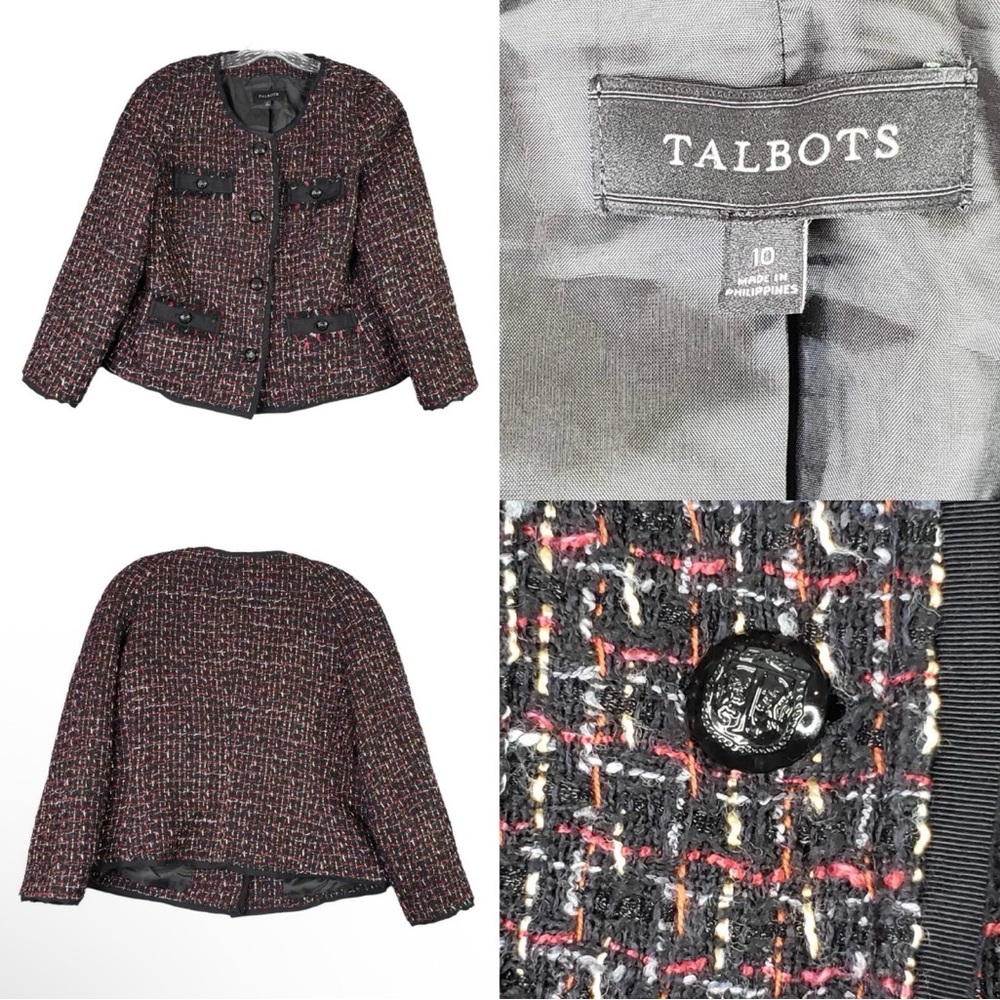 TALBOTS Wool Tweed Sheath Set Dress and Jacket . Chanel Inspired